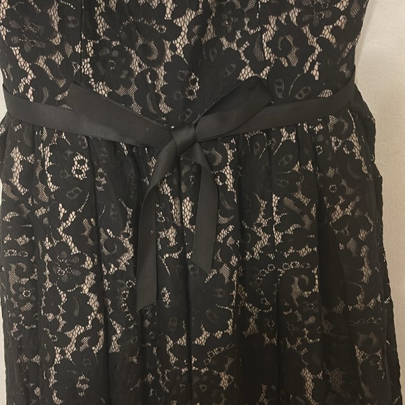 EUC! Black Lace Mini Dress - Picture 2 of 5